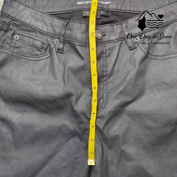 INC International Concepts Coated Denim Mid Rise Skinny Jeans Size 12 - Picture 4 of 6